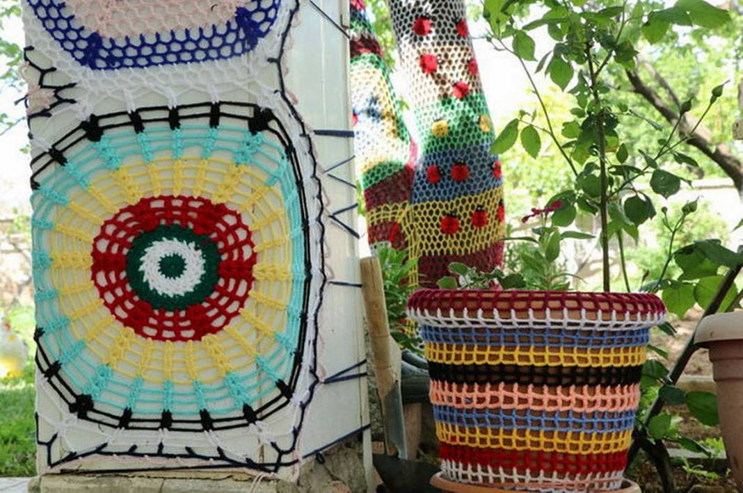 Evde sıkılanlara müjde: Bahçenizi böyle güzelleştirebilirsiniz! Elindeki iplerle bakın neler yaptı... 12